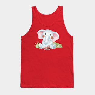 Adorable Baby Elephant Tank Top